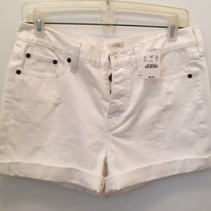 J. Crew Boy Shorts- white
